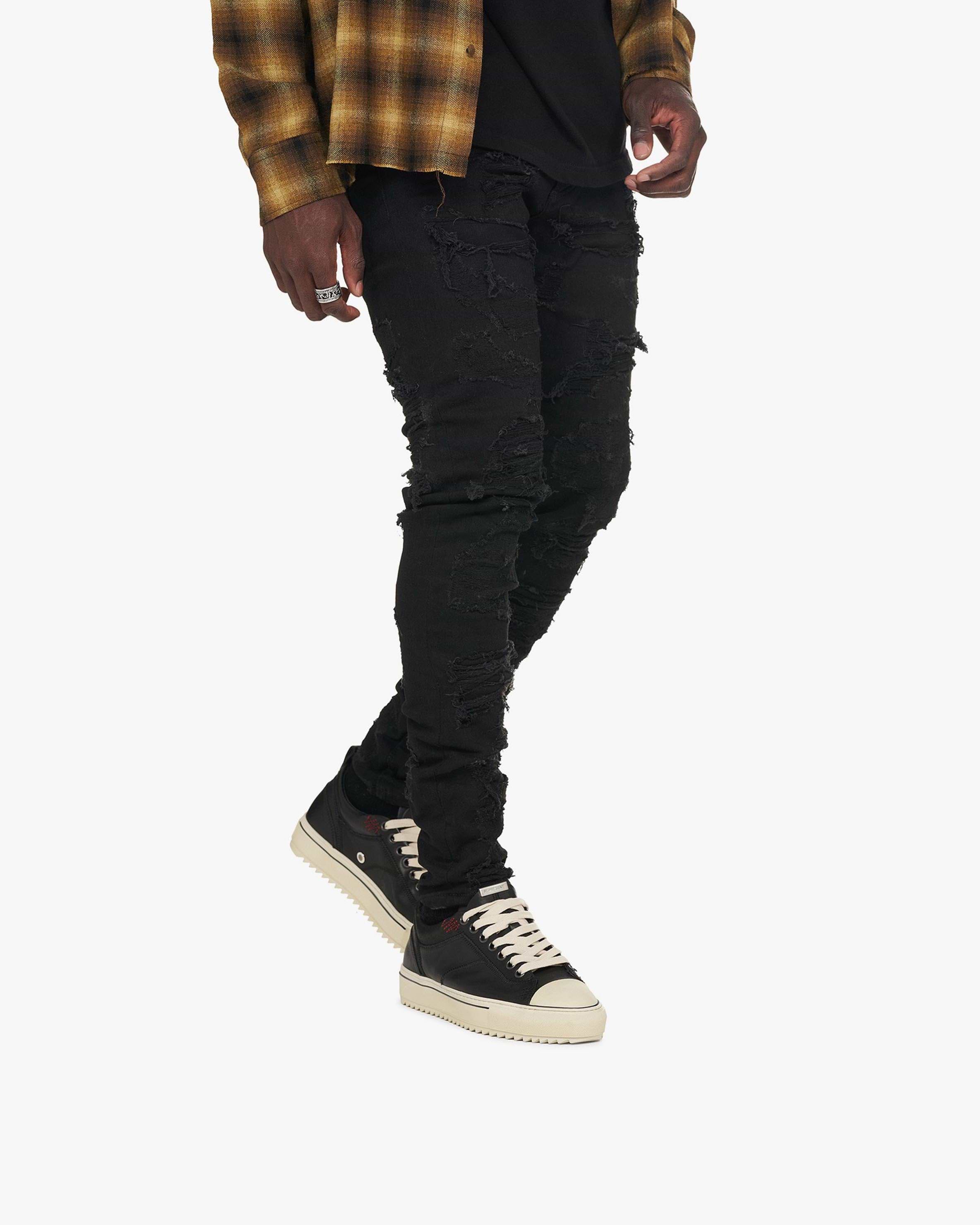 Shredded Denim - Black
