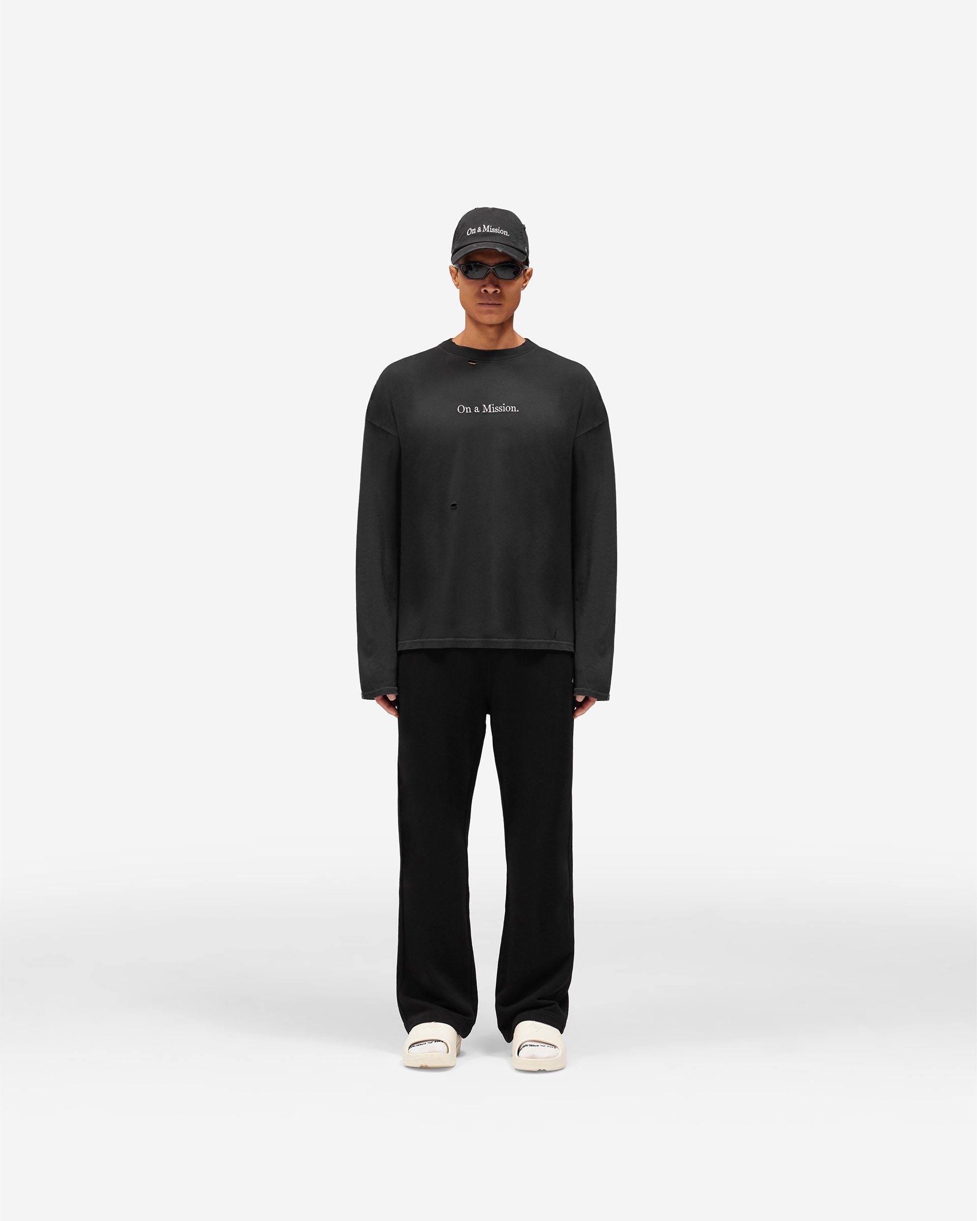 247 Jet Black On A Mission Long Sleeve T-Shirt | 247 x Puma