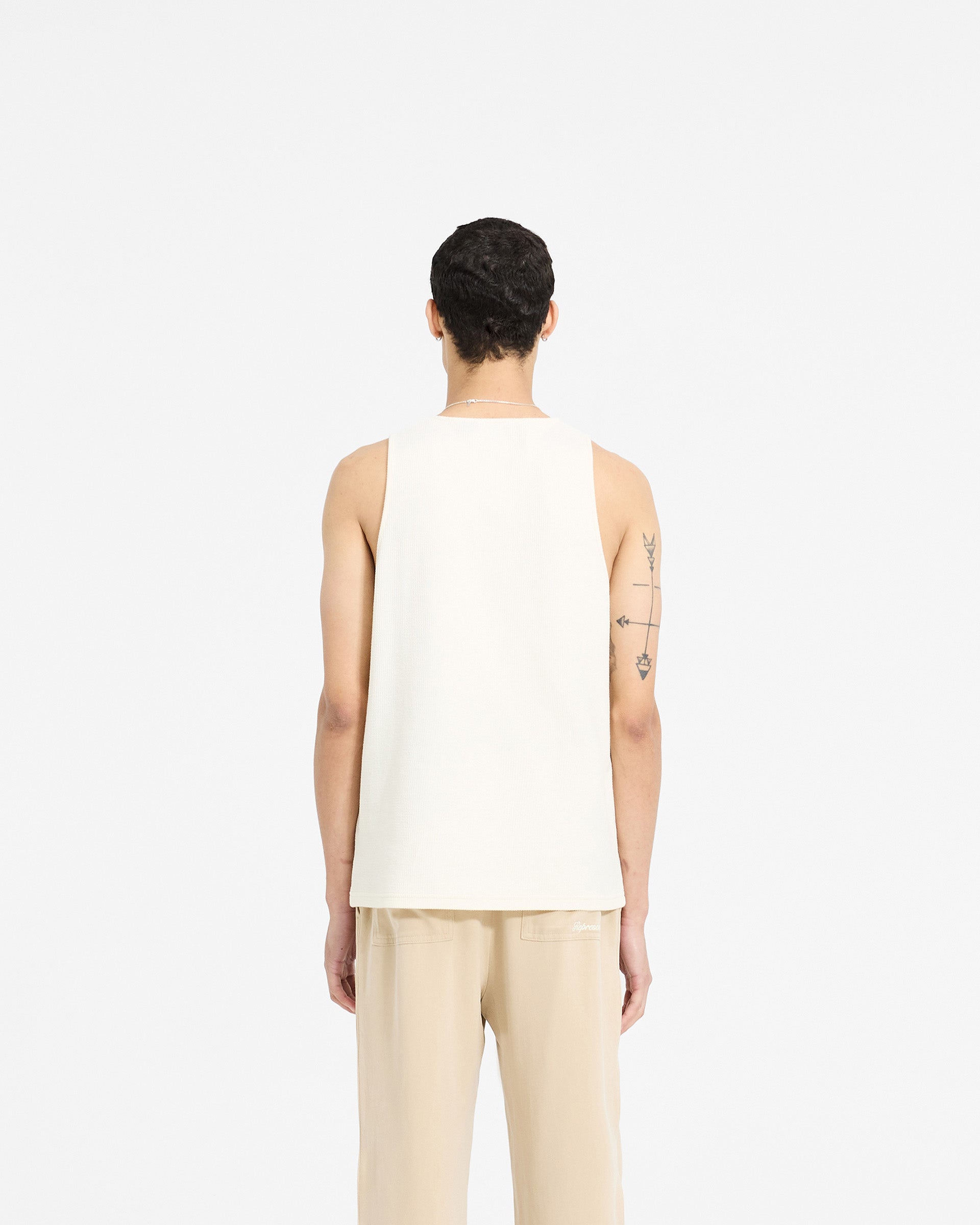 Waffle Vest - Antique White