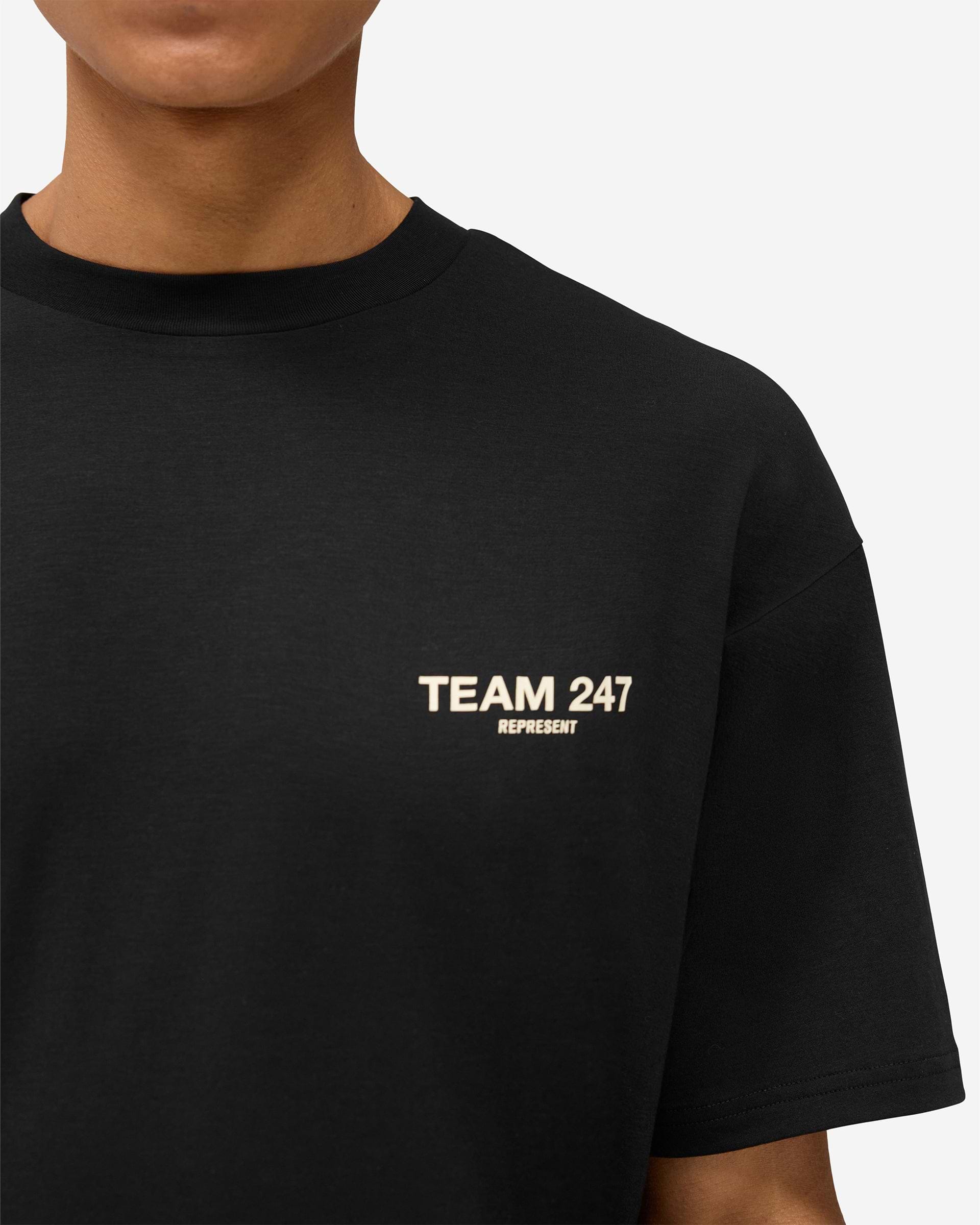 Jet Black Team 247 T-Shirt | 247 Running T Shirt | REPRESENT