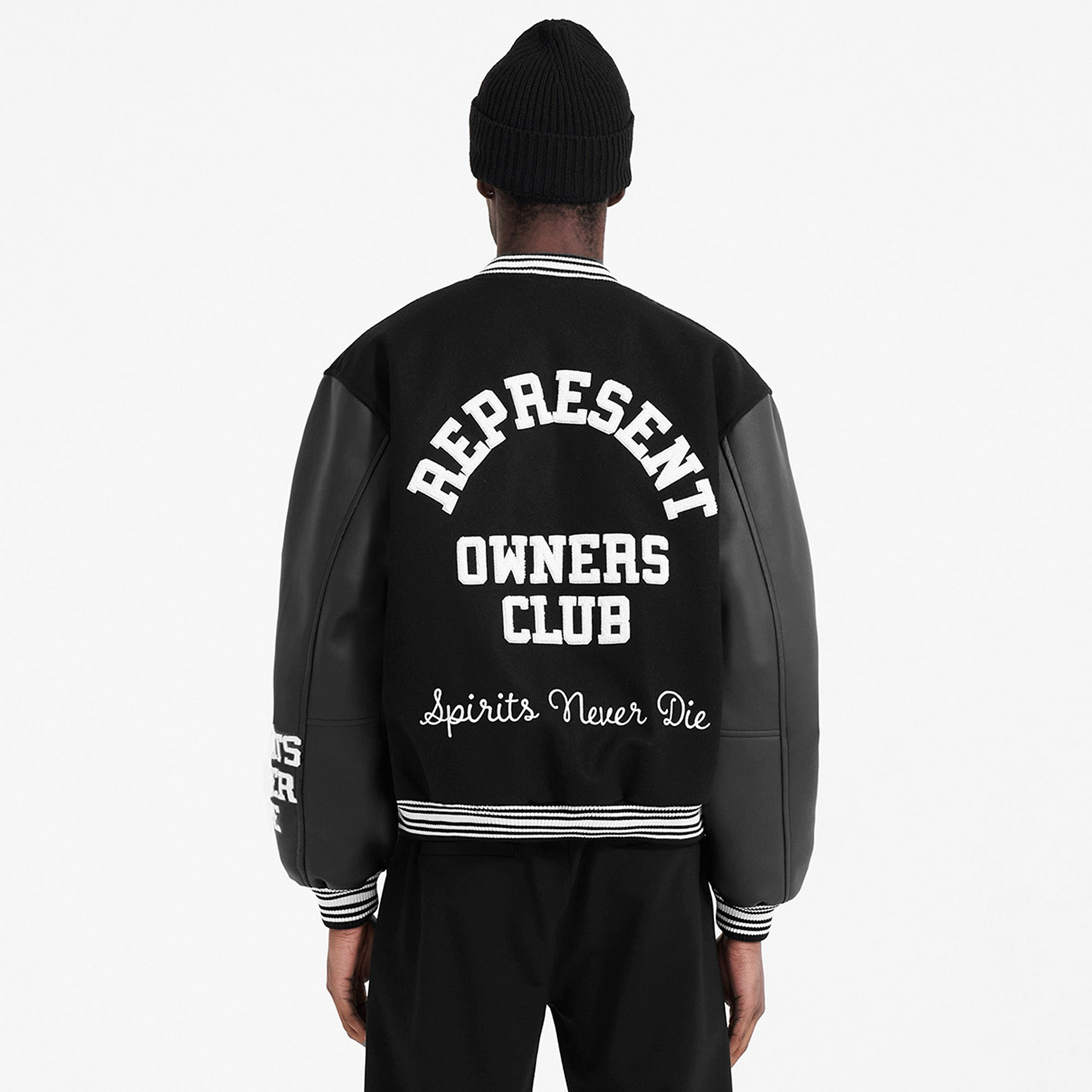 Represent Owners Club Varsity Jacket - Black