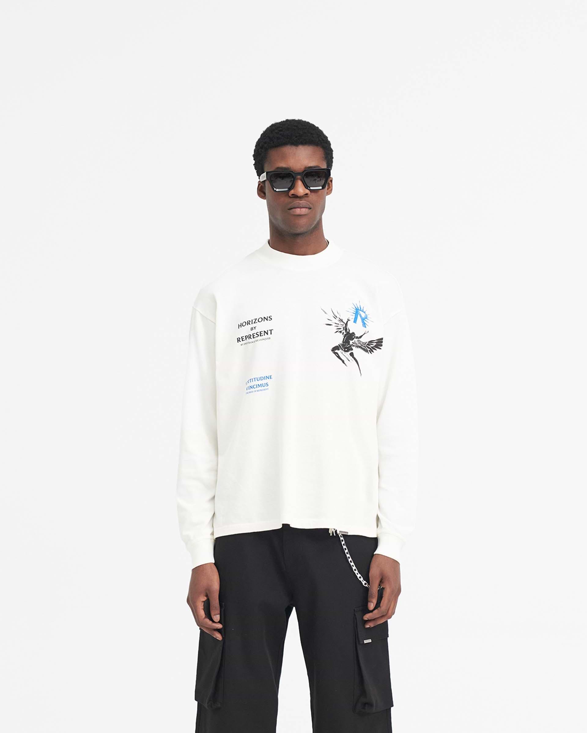 Icarus Long Sleeve T-Shirt - Flat White