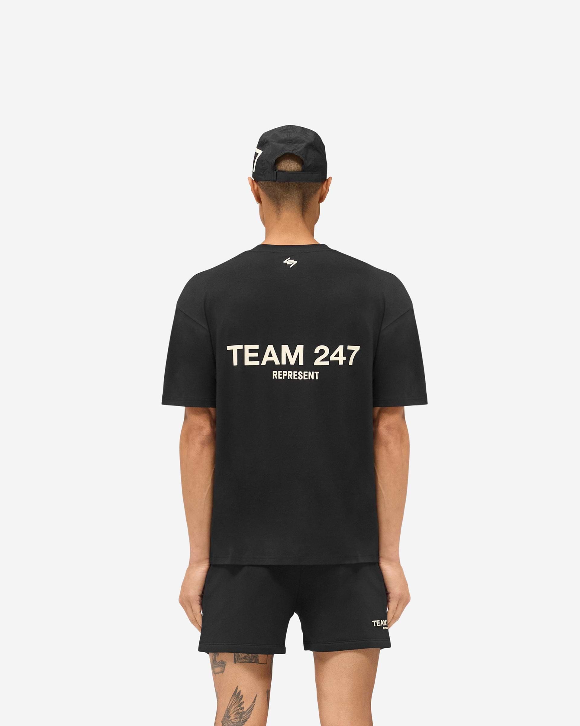 Jet Black Team 247 T-Shirt | 247 Running T Shirt | REPRESENT