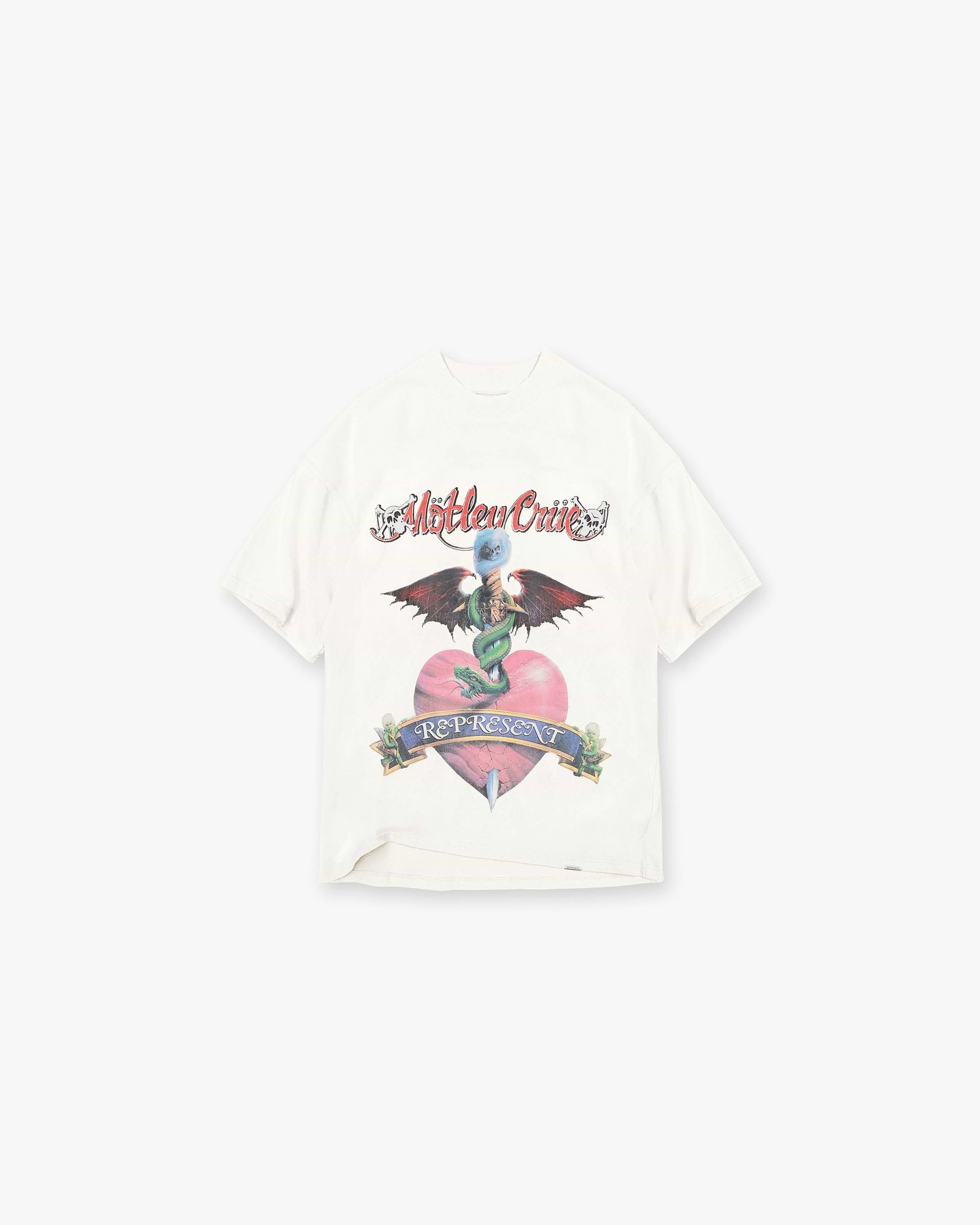 Represent x Mötley Crüe™️ Without You T-Shirt | Flat White T-Shirts SS23 Other | Represent Clo