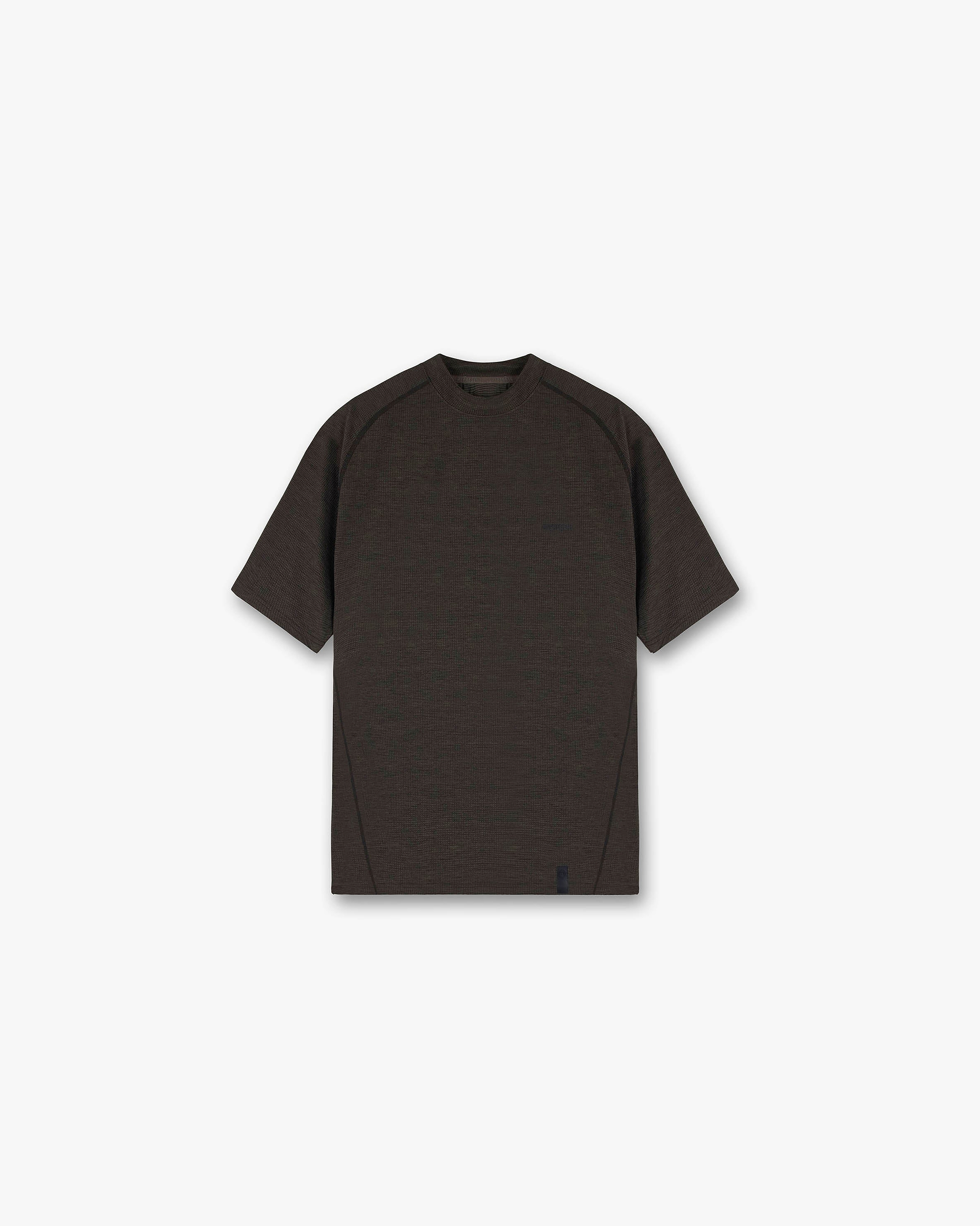 Front product image of a mens brown t-shirt on a plain white background | 247 Lightweight T-Shirt in Dark Oak | T-Shirt with lightweight fabric | 247 T-Shirts | Represent Clo
