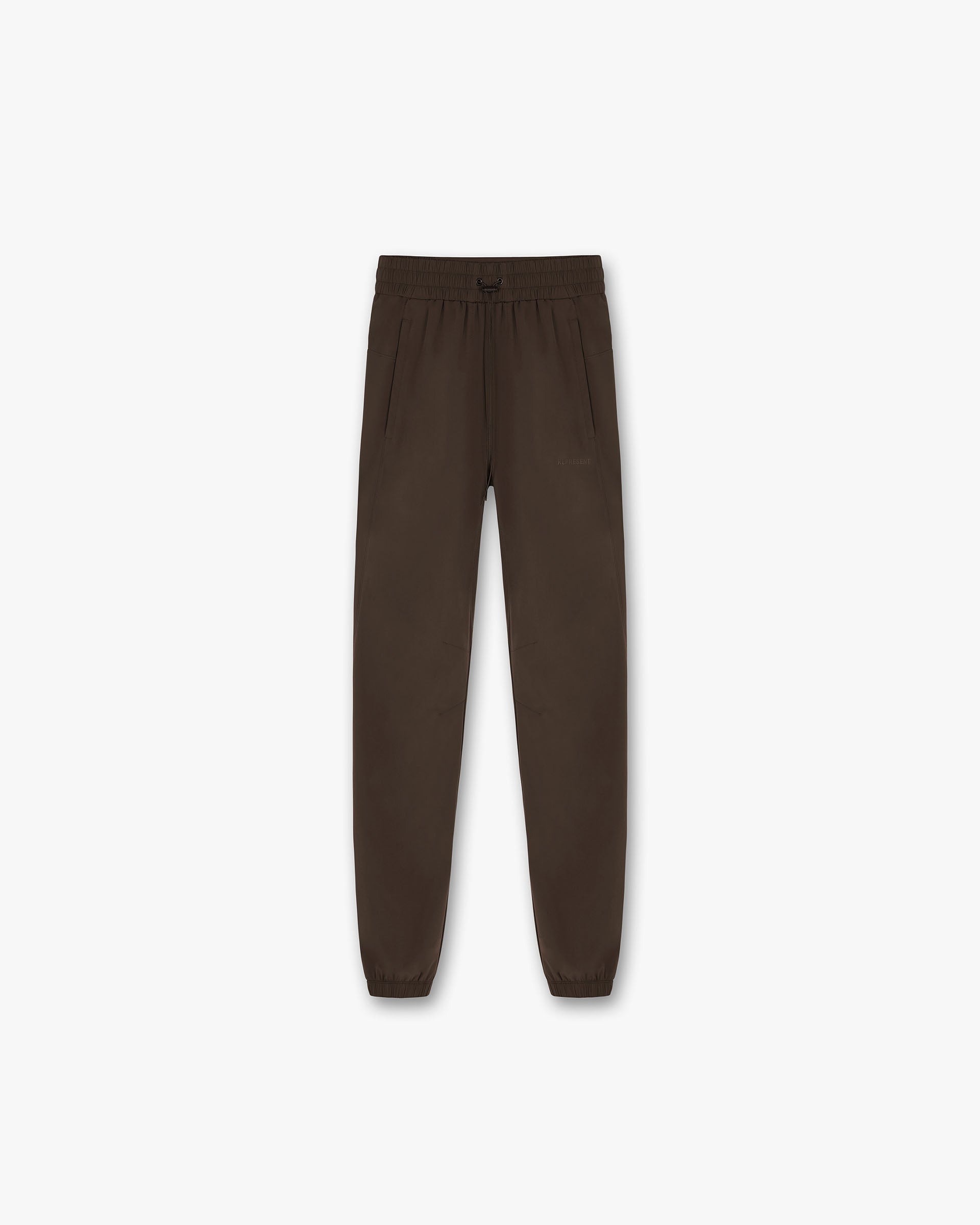 Front product image of mens brown cargo pants on a plain white background | 247 Everyday Pant in Brown | Cargo pants with elasticated waistband and multiple pockets | 247 Pants | Represent Clo