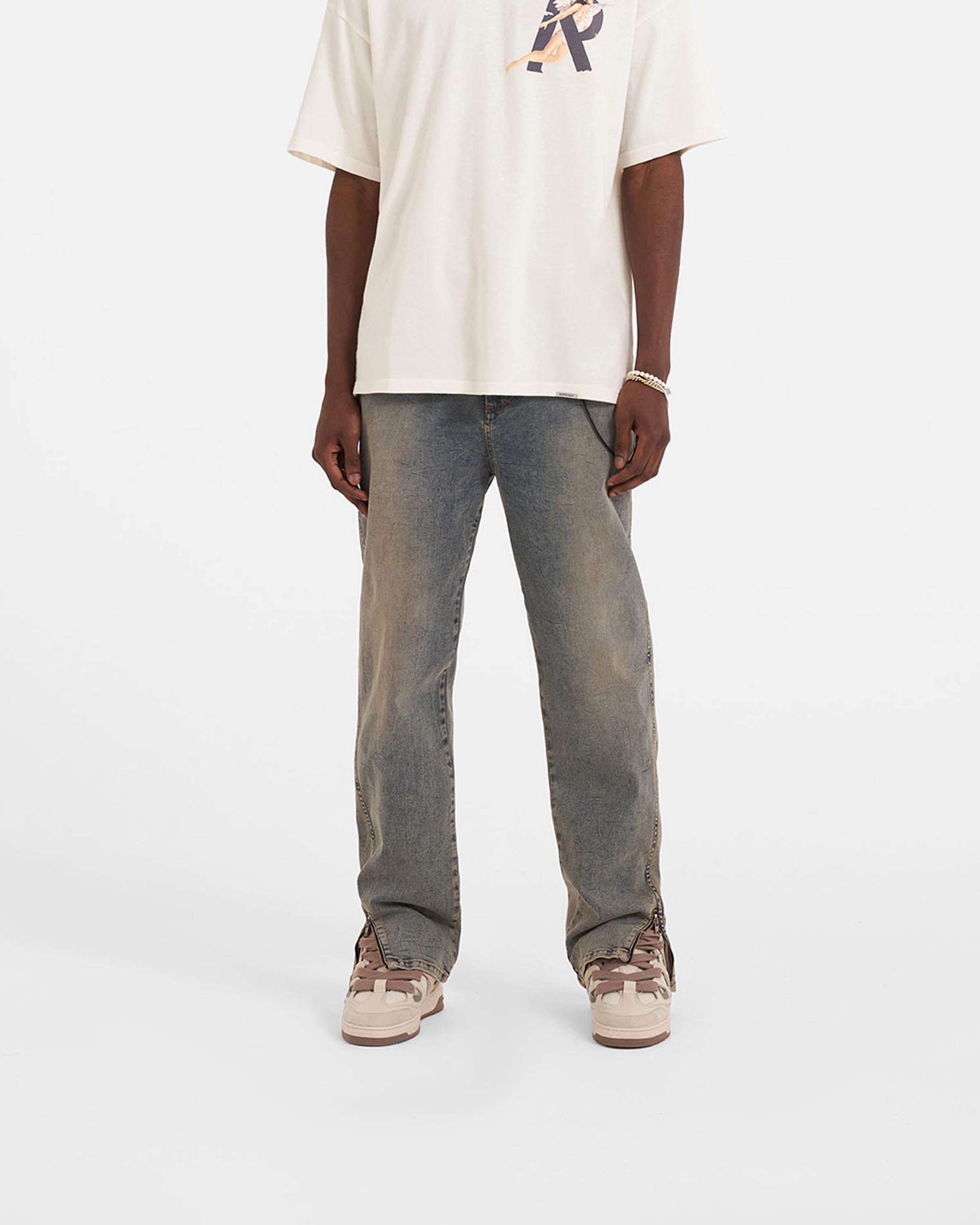 Split Denim | Blue Cream | Represent Clo