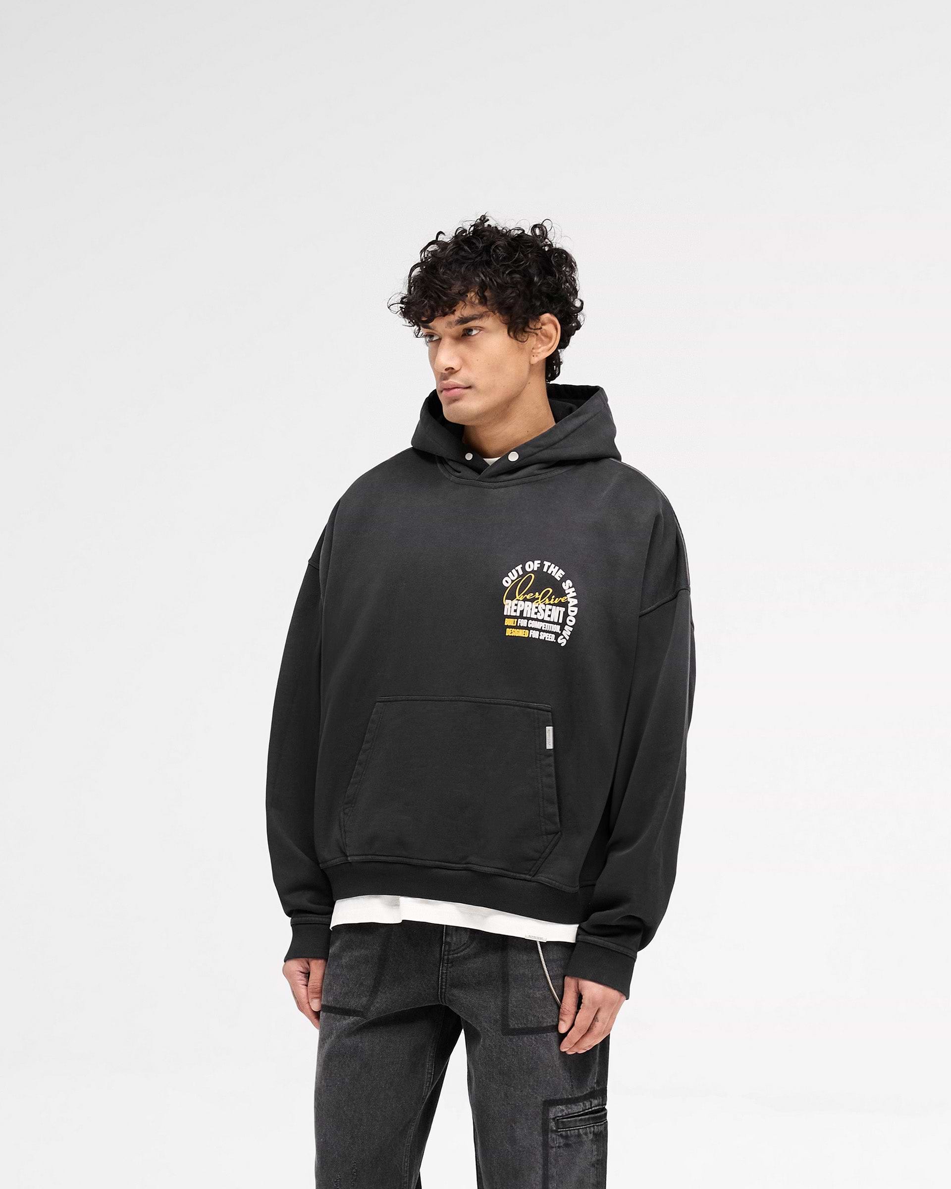Out Of The Shadows Hoodie - Stained Black