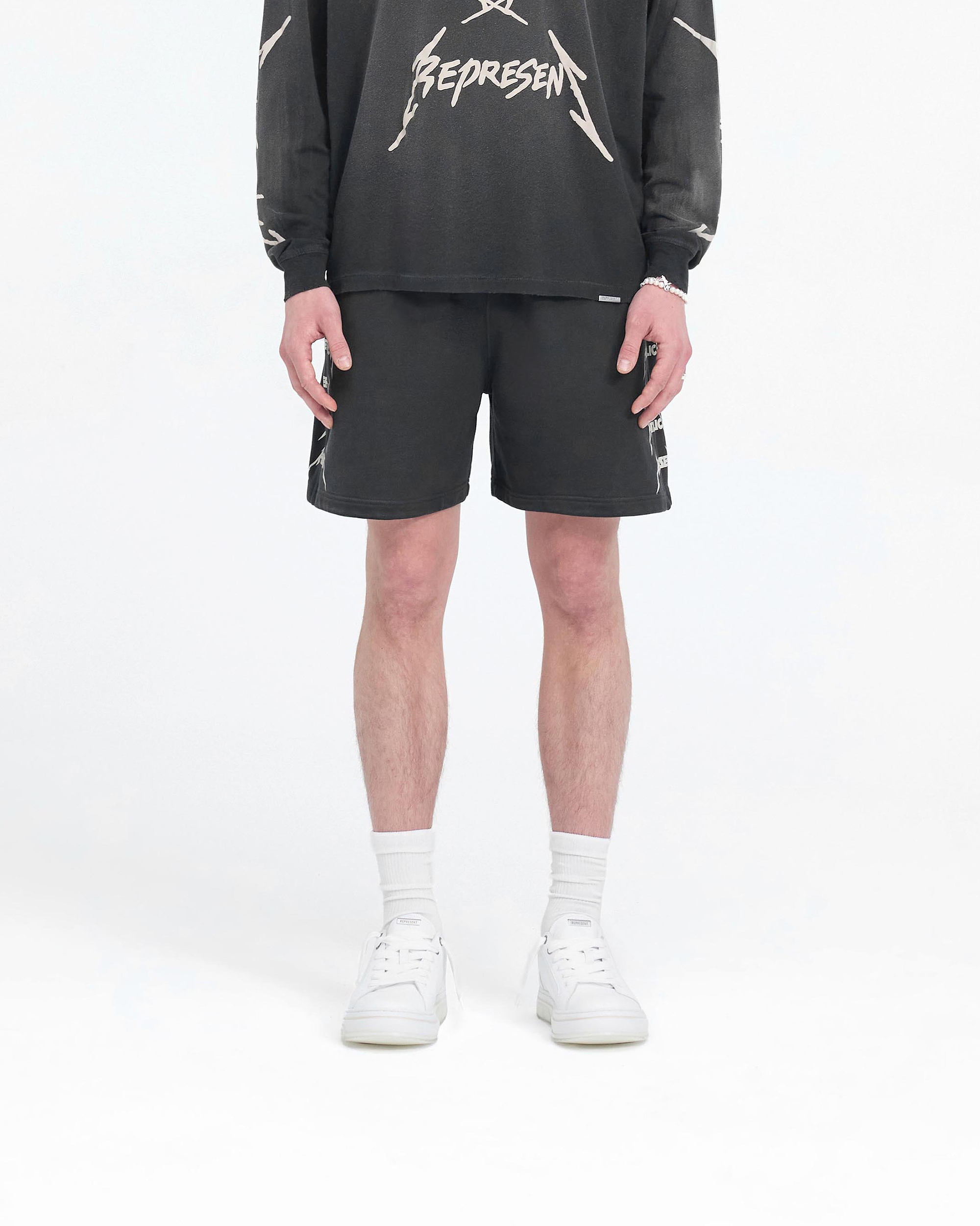 Represent X Metallica Local Crew Short - Stained Black