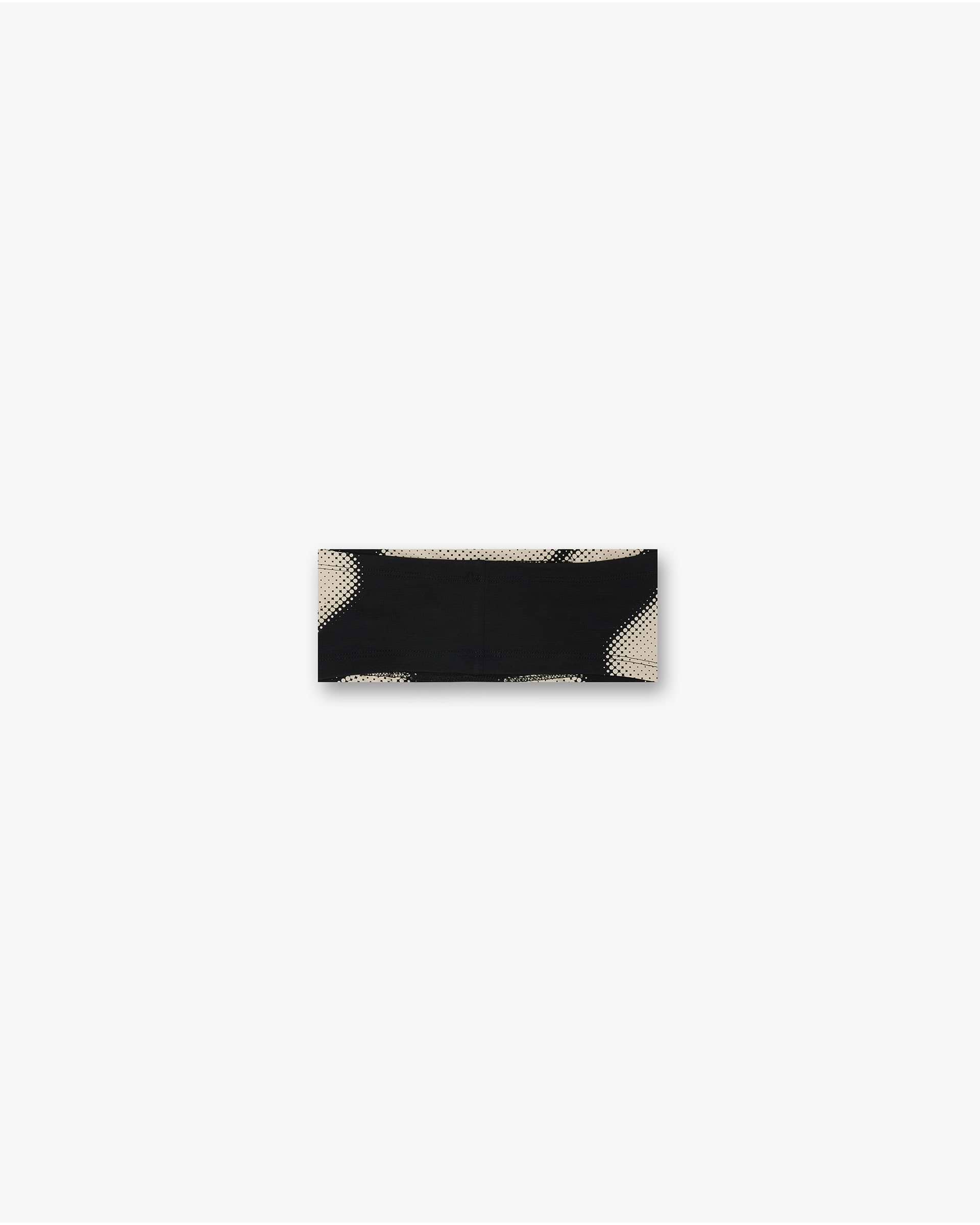 Back product image of a mens black headband on a plain white background | 247 Future Terrains Headband in Black | Training headband with abstract print | 247 Accessories | Represent Clo