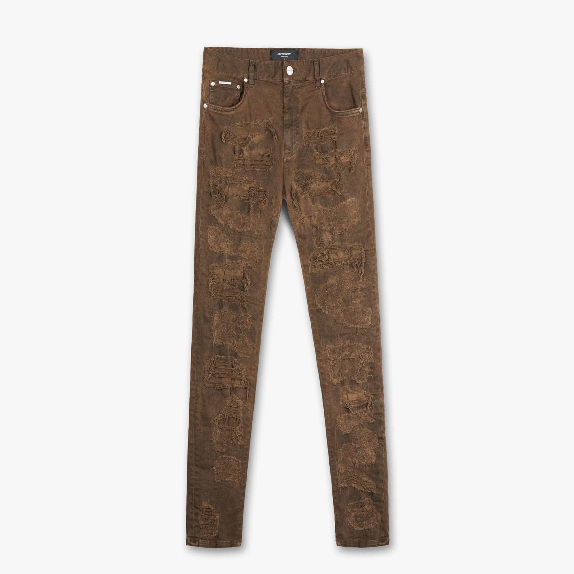 Shredded Denim - Brown
