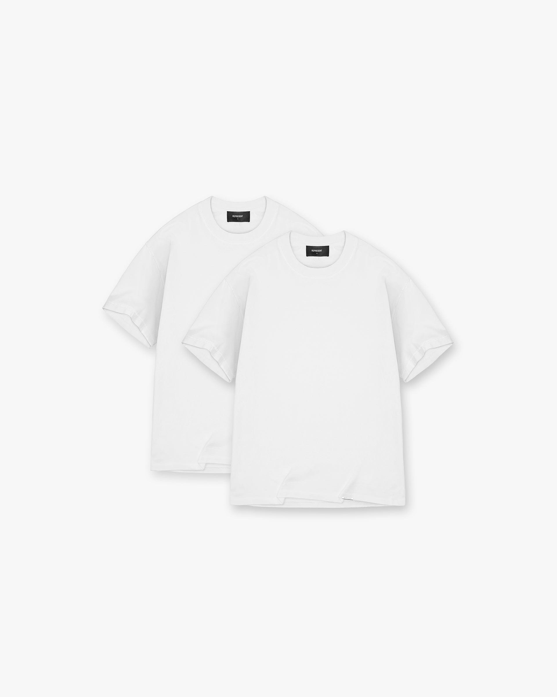 2 x Initial T-Shirt - Flat White