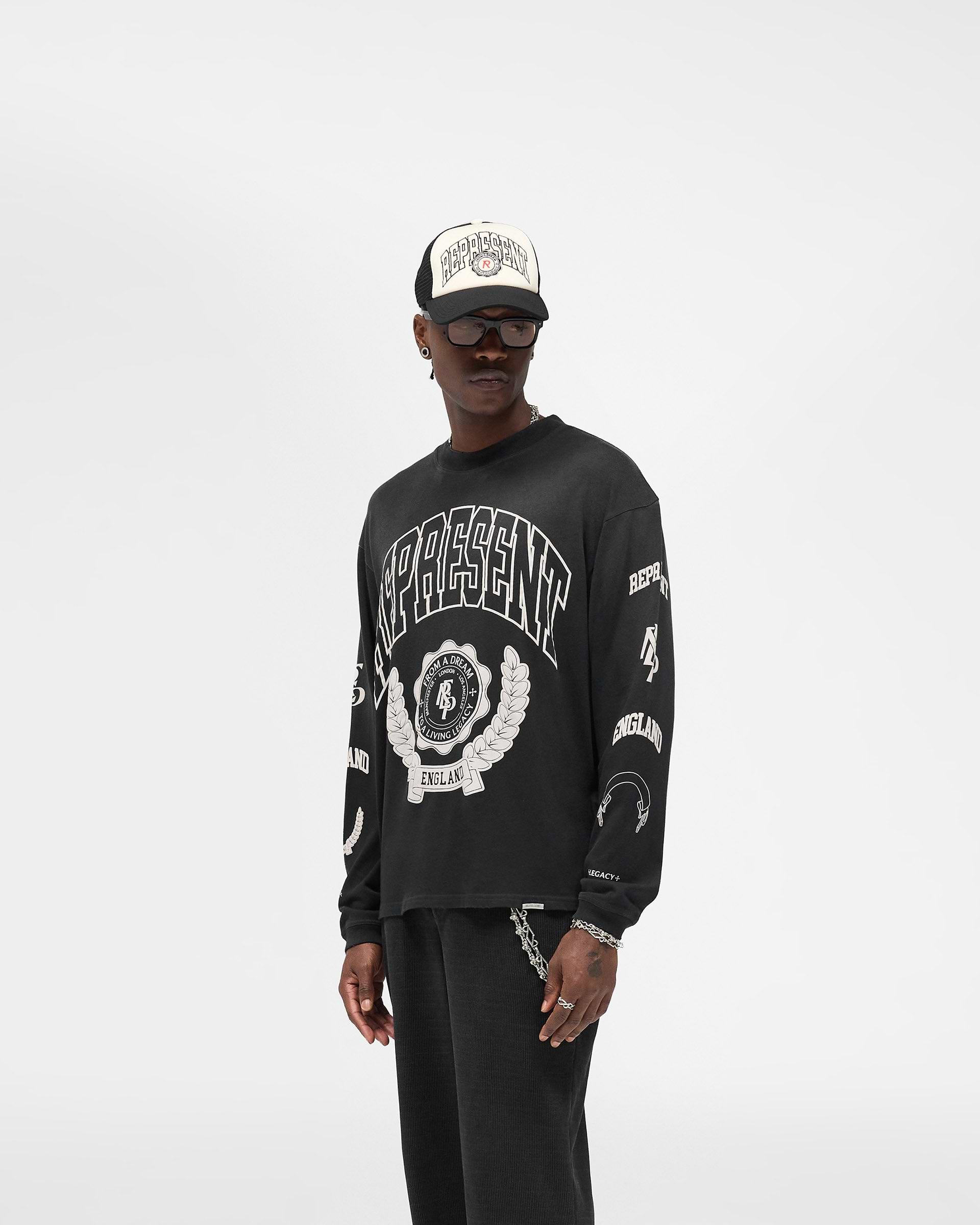Legacy Crest Long Sleeve T-shirt | T-shirts | REPRESENT