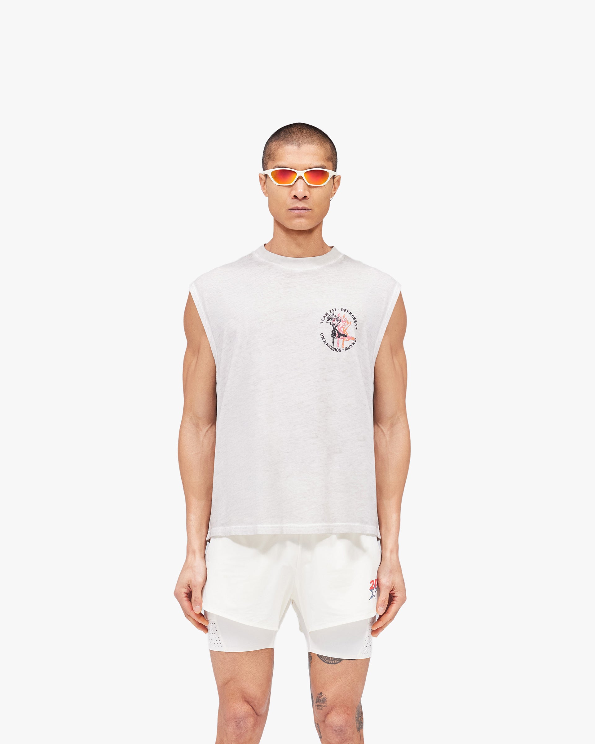 247 Torch Boxy Tank - Bleach Wash