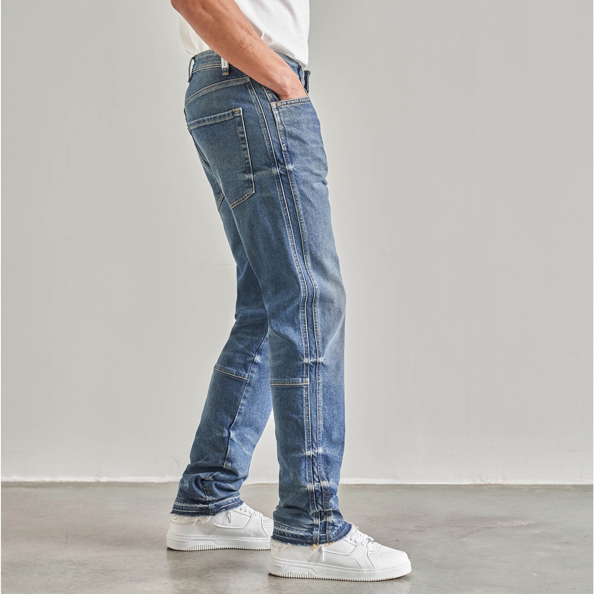 Straight Leg Denim - Vintage Blue