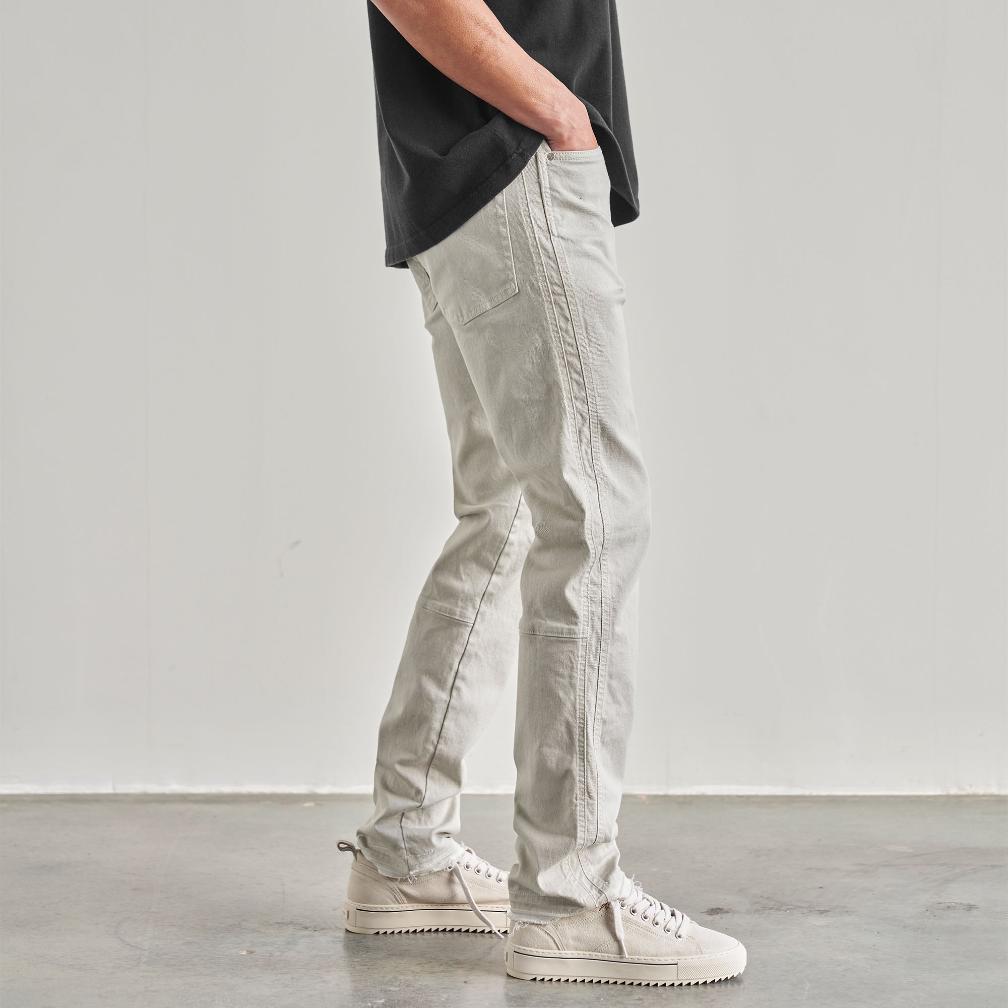 Straight Leg Denim - Concrete