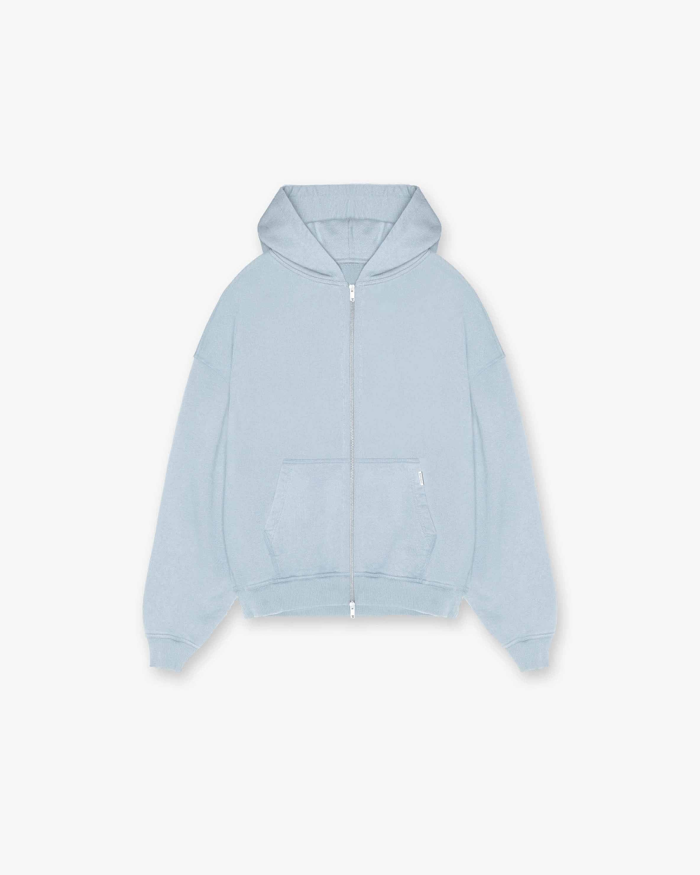 Blank Zip Hoodie | Washed Blue Hoodies BLANKS | Represent Clo