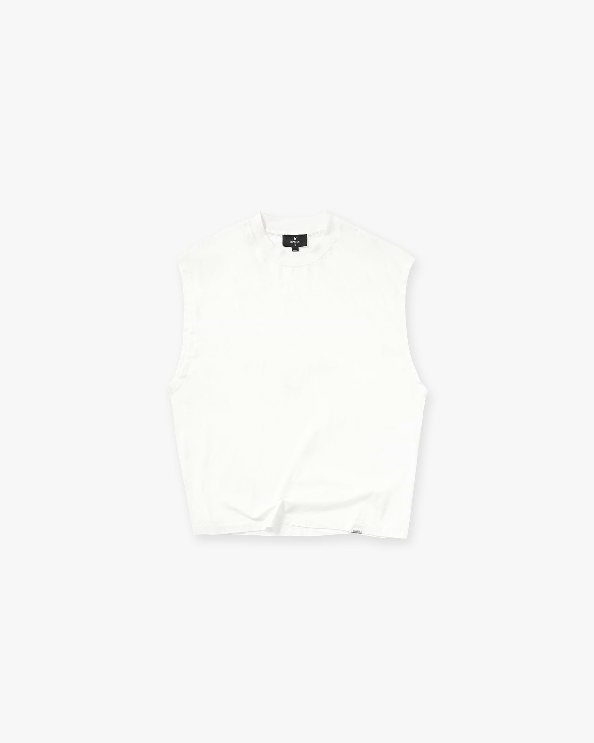 Initial Boxy Tank - Flat White