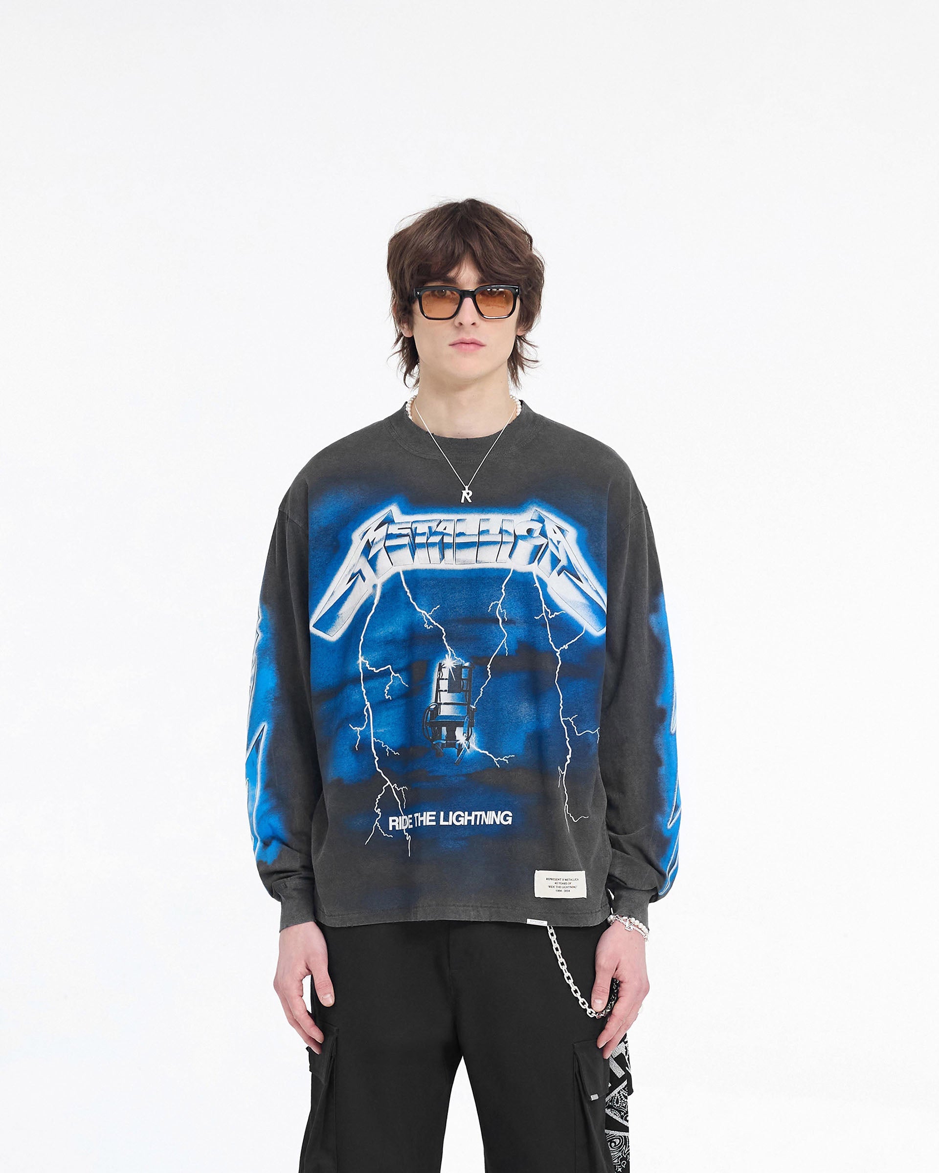 Represent X Metallica Ride The Lightning Long Sleeve T-Shirt - Vintage Grey