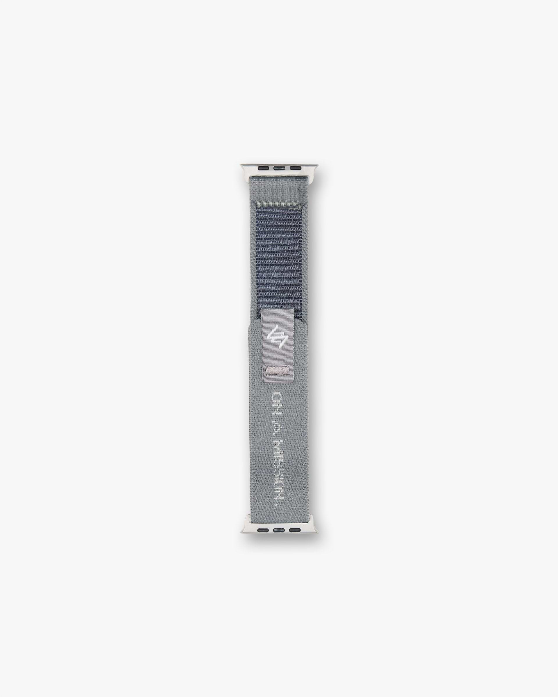 Product image of a mens titanium watch strap on a plain white background | 247 Apple Watch Strap in Titanium | Titanium watch strap accessory | 247 Accessories | Represent Clo