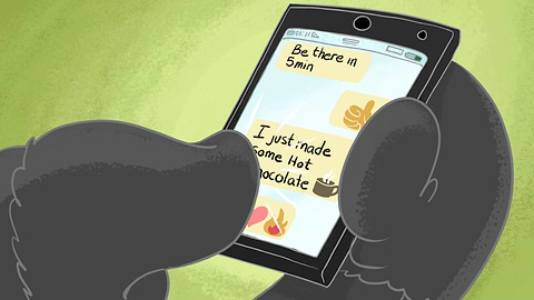 Toestee texting while wearing touch screen gloves with Heatweaver® lining! So warm!