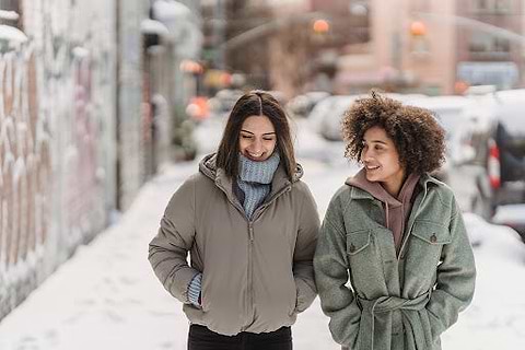 Layering clothes in winter shop