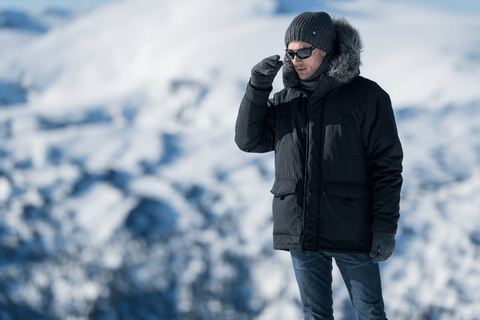 man dressed for the cold