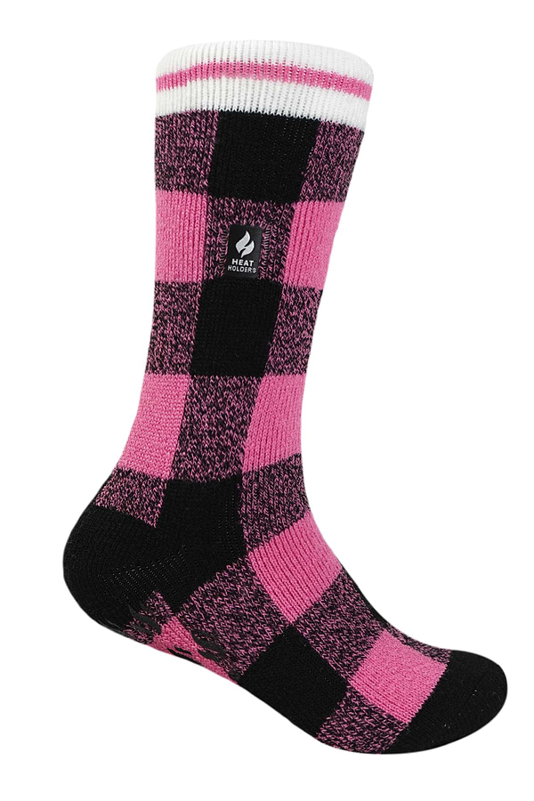 Kids' Lite Ella Plaid Slipper Sock