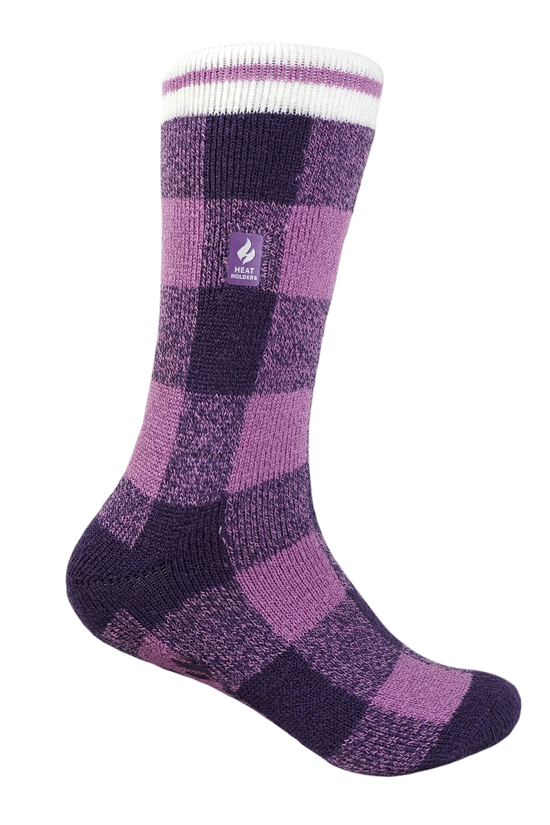 Kids' Lite Ella Plaid Slipper Sock