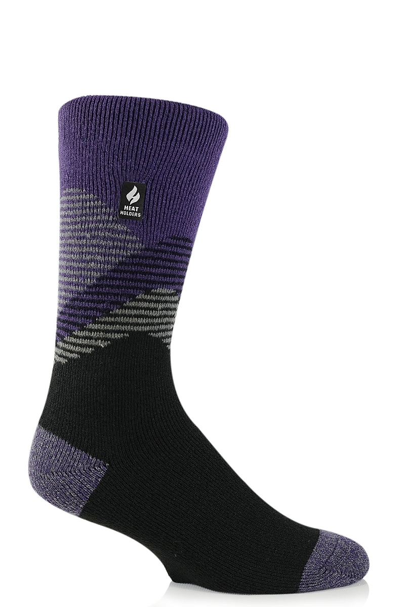 Heat Holders Men's LITE Mountains Thermal Crew Socks Black