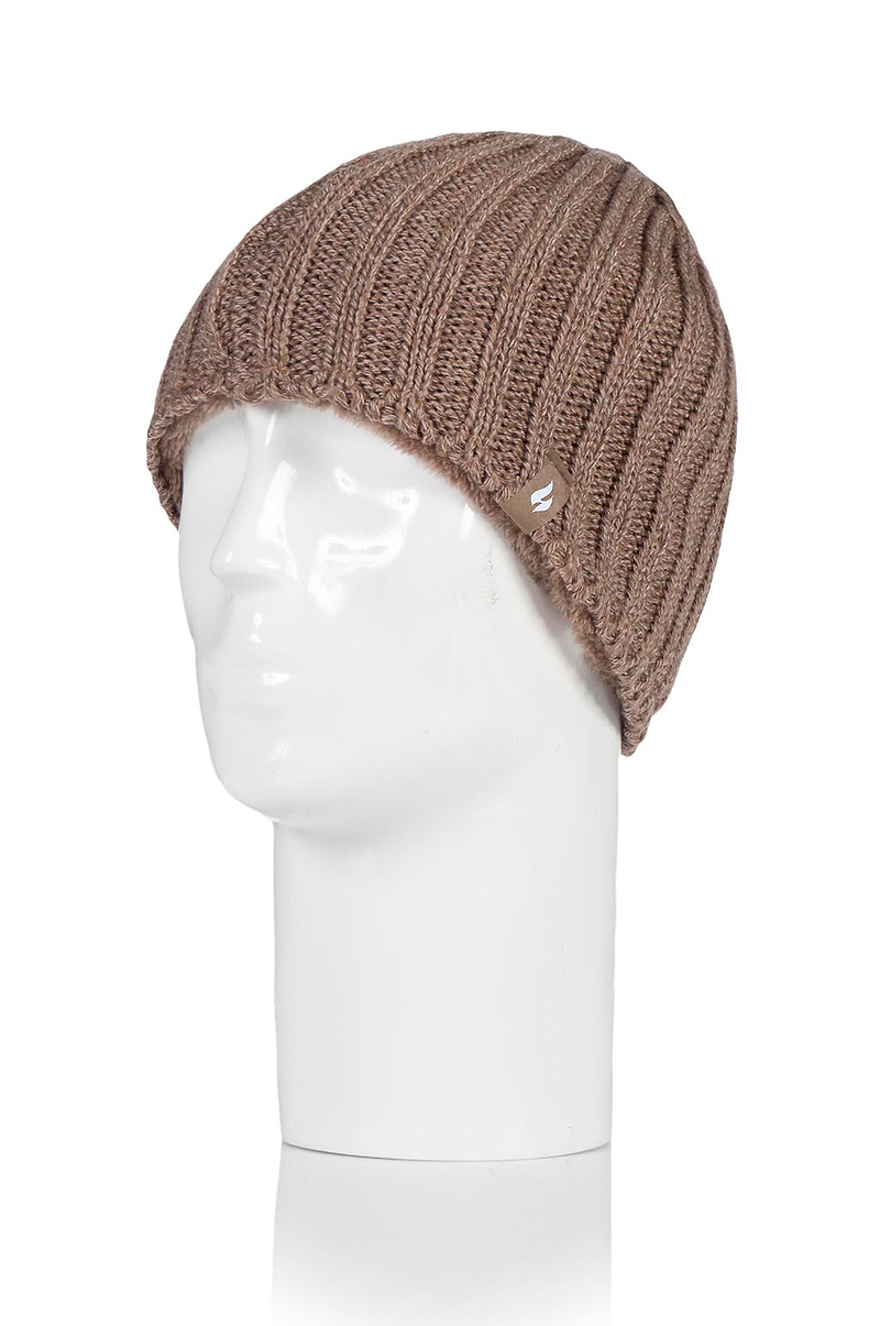 Heat Holders Men's Ribbed Hat Camel