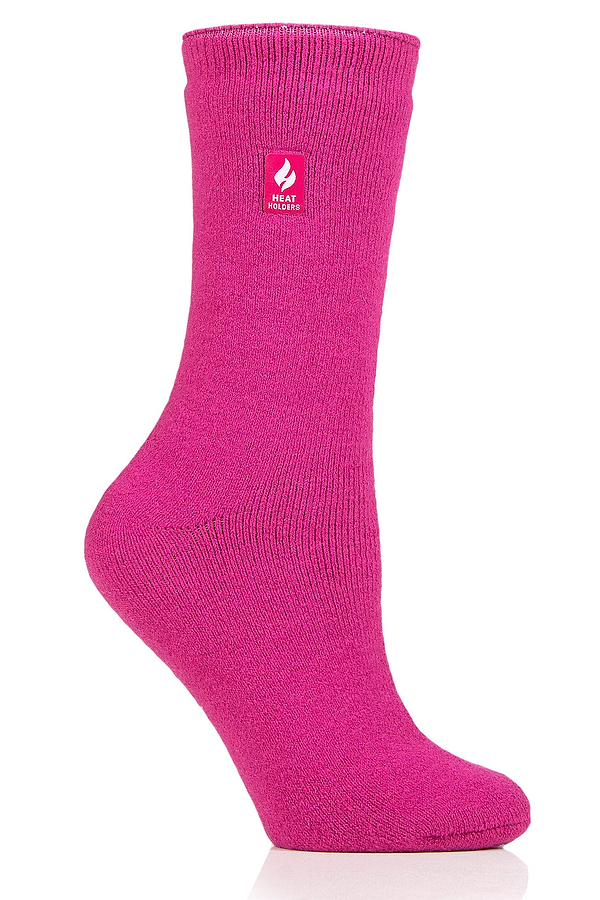 Heat Holders Camellia Women's Original Thermal Crew Sock Bright Pink - Big/Tall #color_bright pink