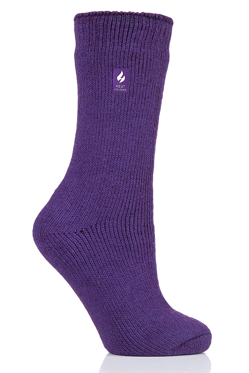 Heat Holders Camellia Womens Original Crew Purple - Big/Tall