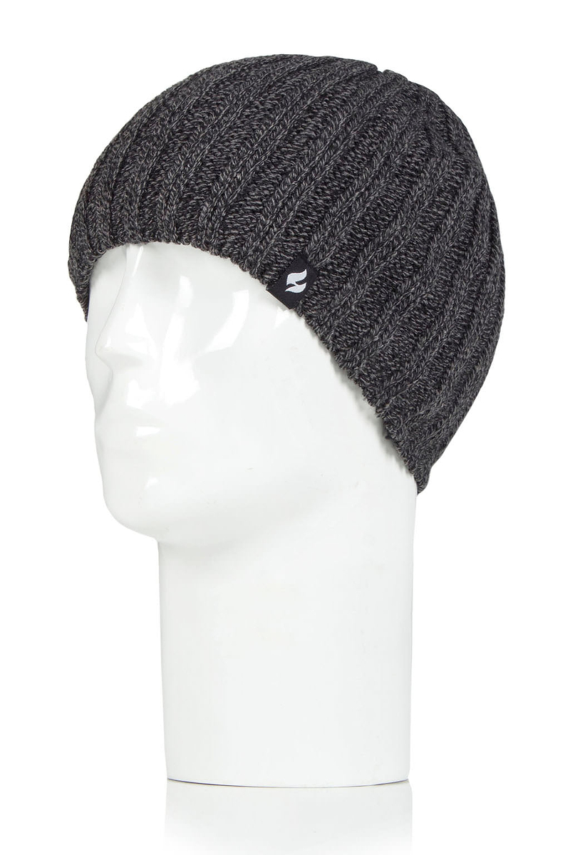 Heat Holders Hudson Fine Rib Hat Charcoal