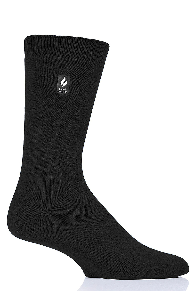 Heat Holders Men's Cardinal Ultra Lite Solid Thermal Crew Sock Black