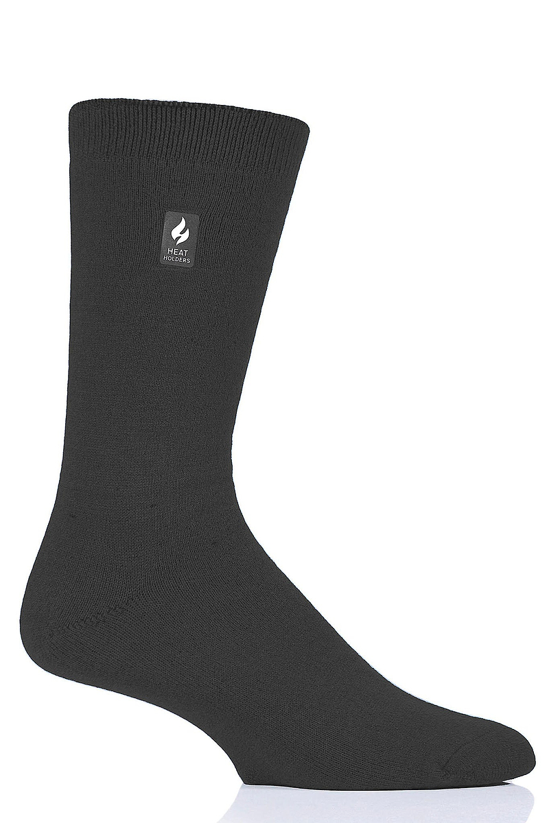 Heat Holders Men's Cardinal Ultra Lite Solid Thermal Crew Sock Charcoal