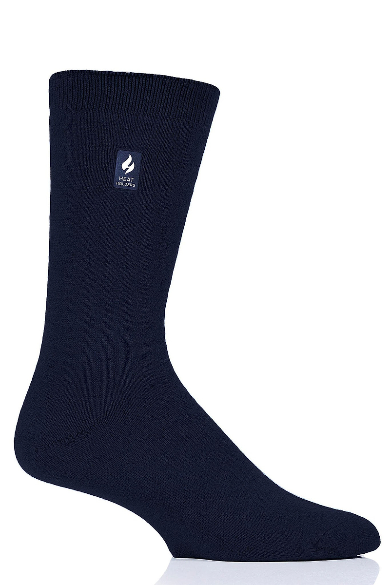 Heat Holders Men's Cardinal Ultra Lite Solid Thermal Crew Sock Navy