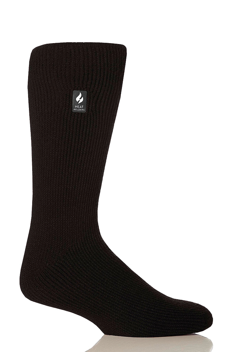 Heat Holders Men's Big and Tall Dunlin Lite Thermal Crew Sock Black