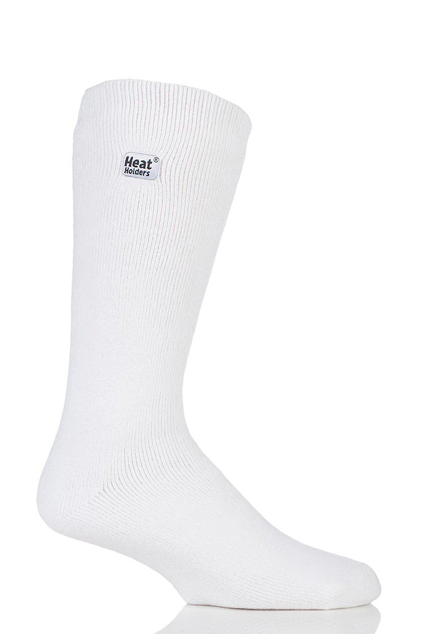 Heat Holders Men's Big and Tall Dunlin Lite Thermal Crew Sock White #color_white