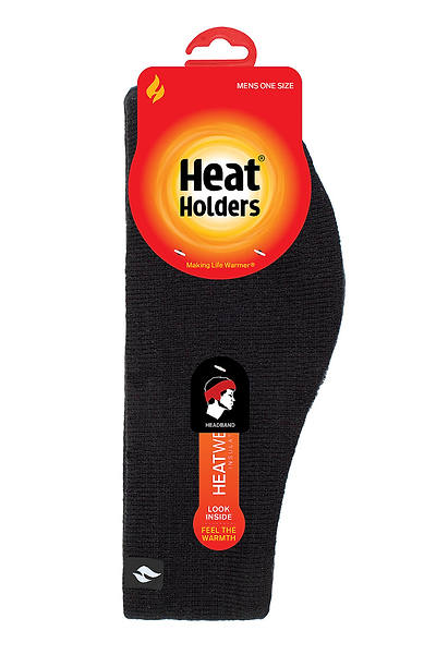 Heat Holders Mens Evan Contoured Headband Black #color_black