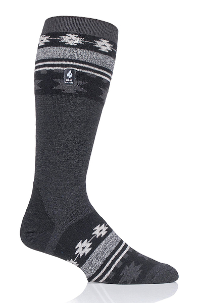 Heat Holders Men's Franz Freerider Snowsports Long Sock Black #color_black