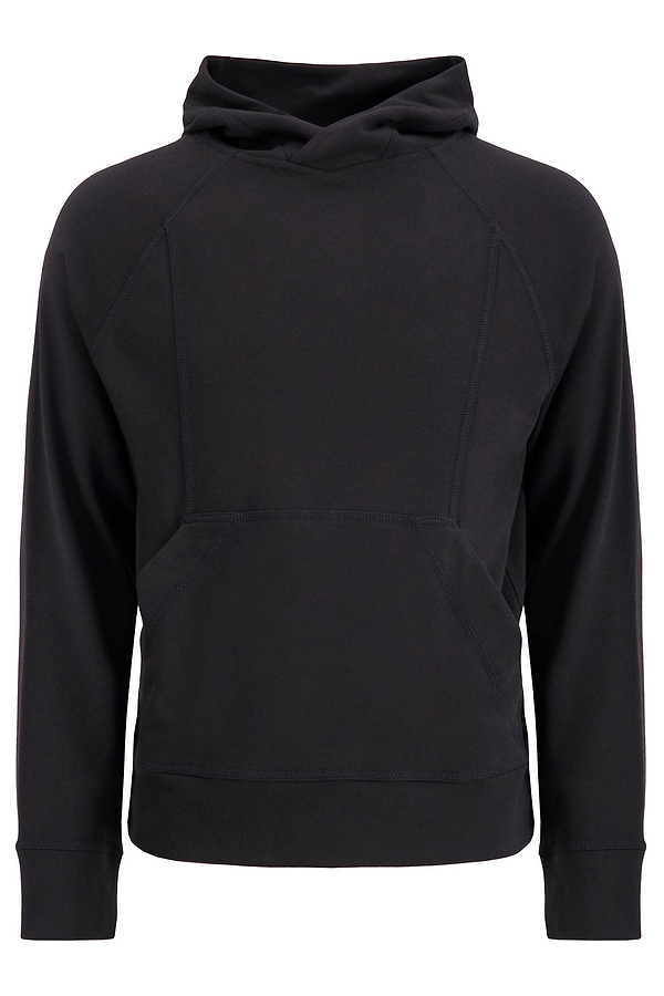 Heat Holders Men's Henrik LITE Thermal Hooded Lounge Top Black #color_black