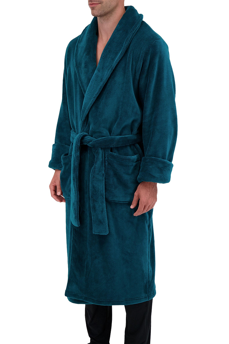 Heat Holders Mens Spa Robe Autumn Green Model - Front Side