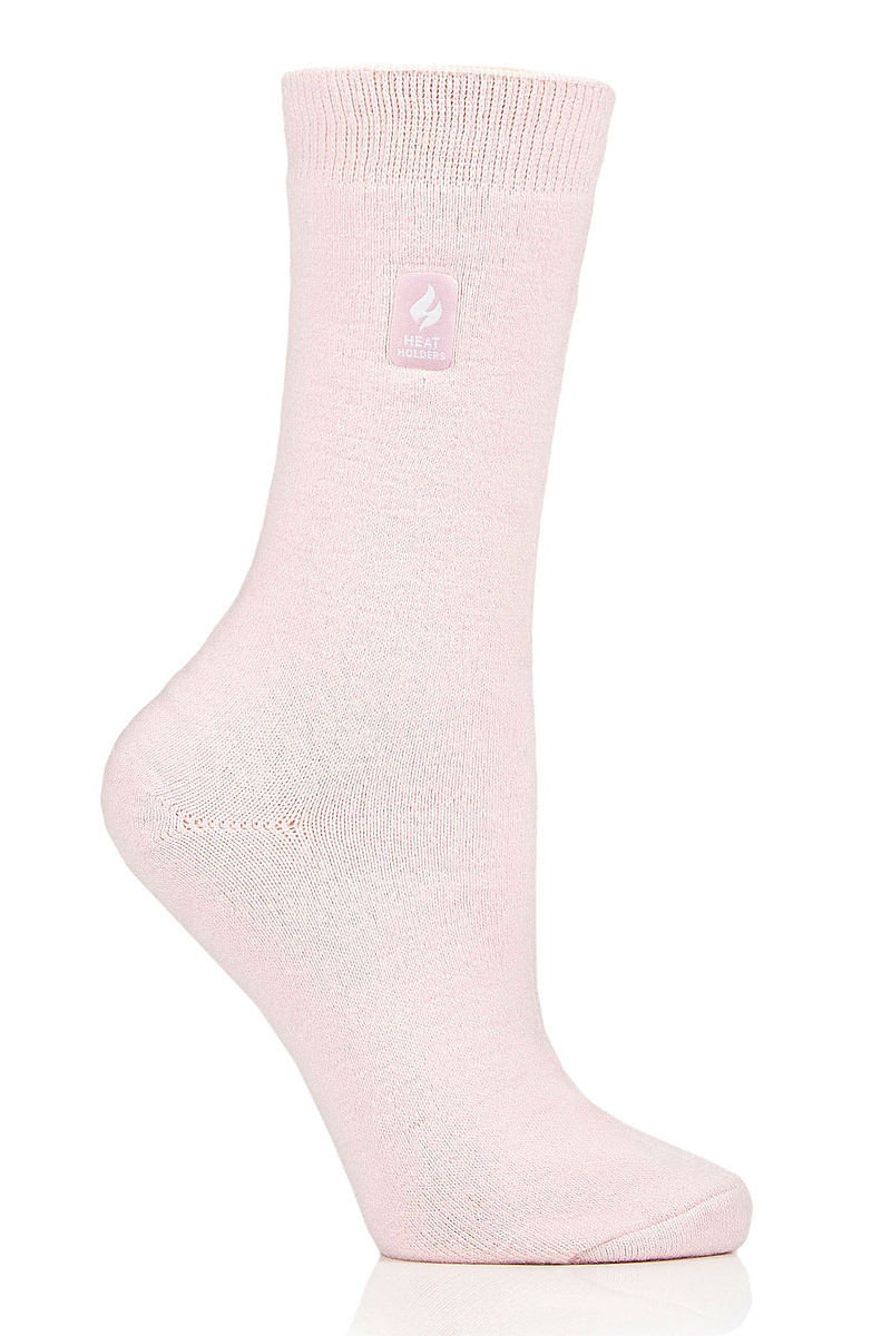 Heat Holders Women's Holly Ultra Lite Solid Thermal Crew Sock Light Pink