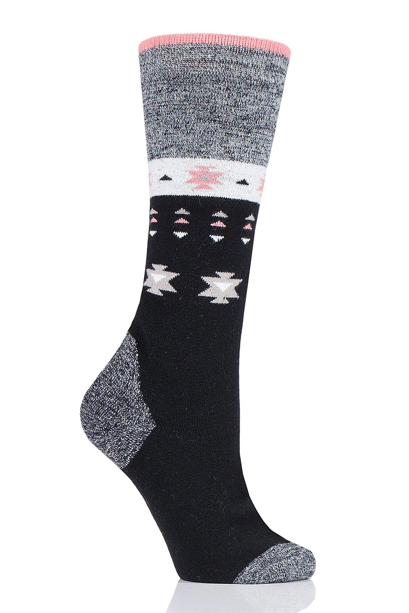 Heat Holders Women's Janica Aztec Snowsports Long Sock Black