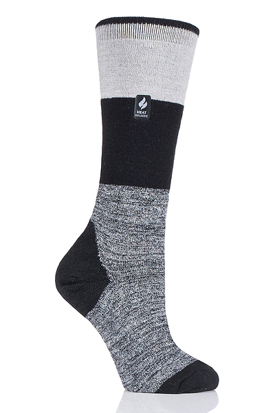 Heat Holders Women's Janica Block Snowsports Long Sock Black #color_black