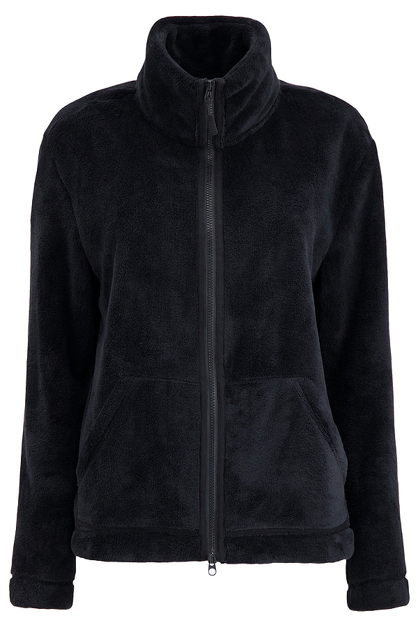 Heat Holders Women's Plush Zip-Front Fleece Jacket Black #color_black