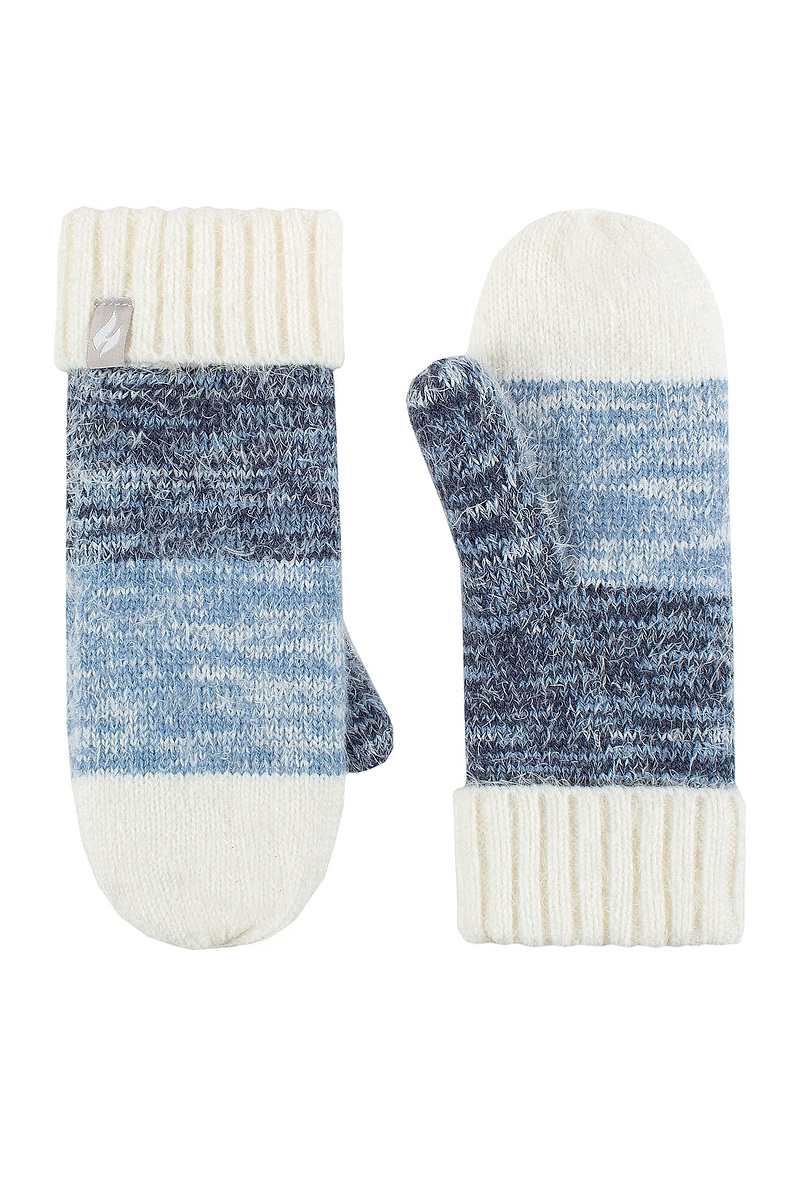 Heat Holders Women's Sloane Flat-Knit Thermal Mittens Navy