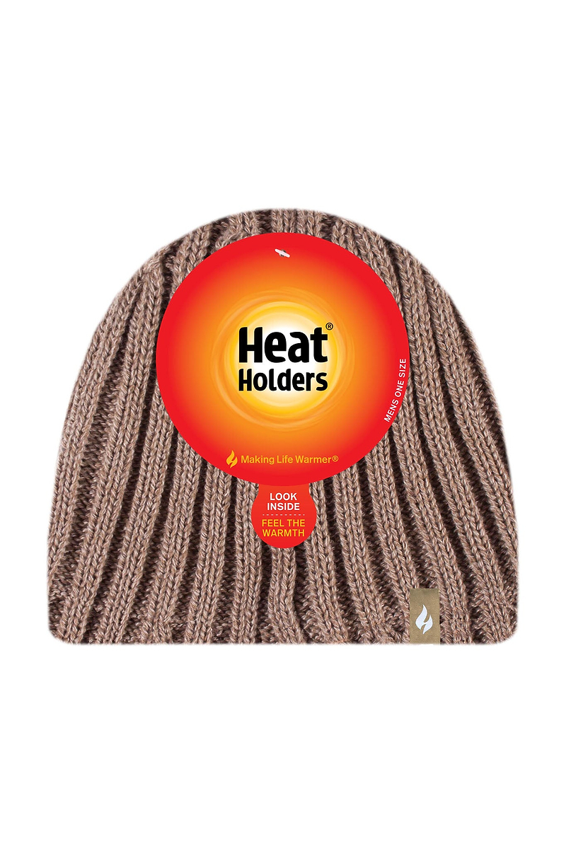 Heat Holders Men's Ribbed Hat Camel - Packaging