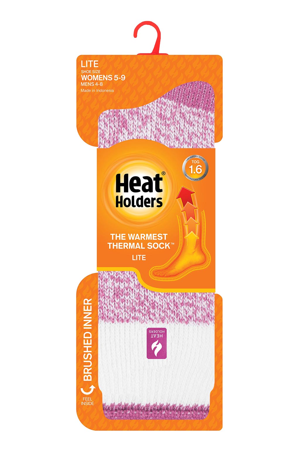 Heat Holders Women's Willow Lite Block Twist Thermal Crew Sock Light Grey #color_light grey